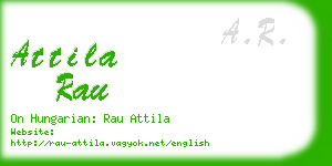 attila rau business card